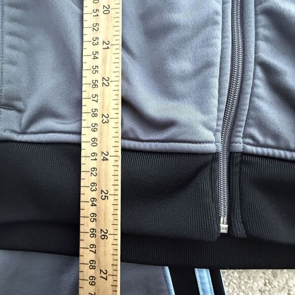 ADIDAS Womens XL Gray/Black 3-Stripes Track Suit Zip Jacket & Pants - Picture 10 of 12